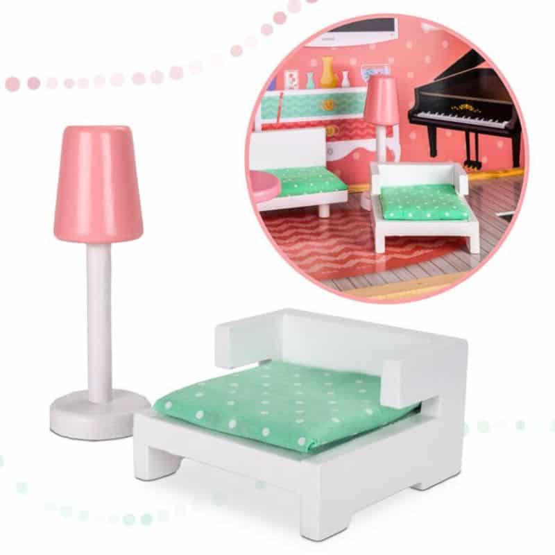 Kućica za lutke Pastel - dnevni boravak