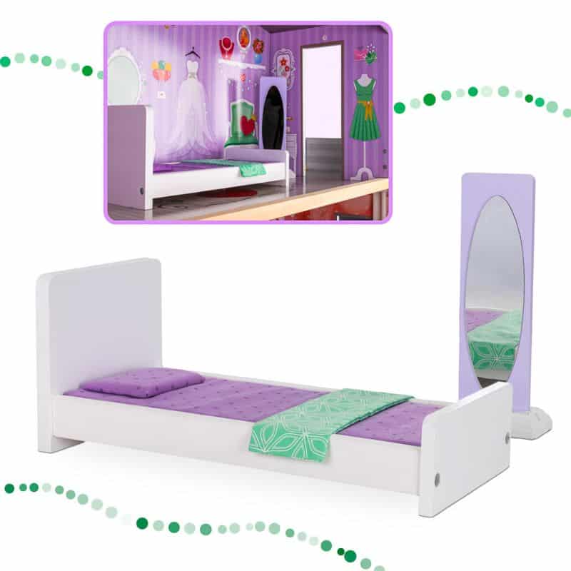 Kućica za lutke Pastel - spavaća soba