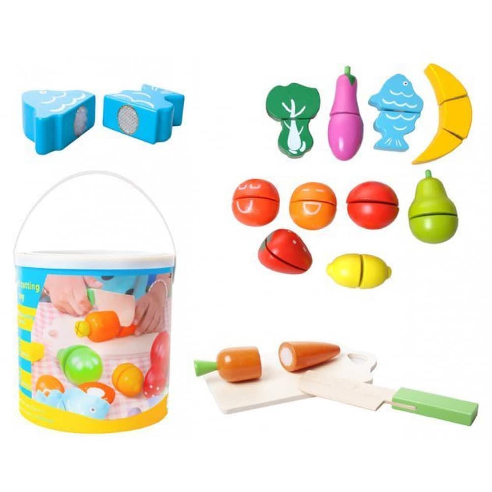 Drveni set povrće za rezanje