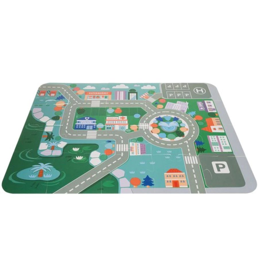 Drvene kocke City 100 kom podloga