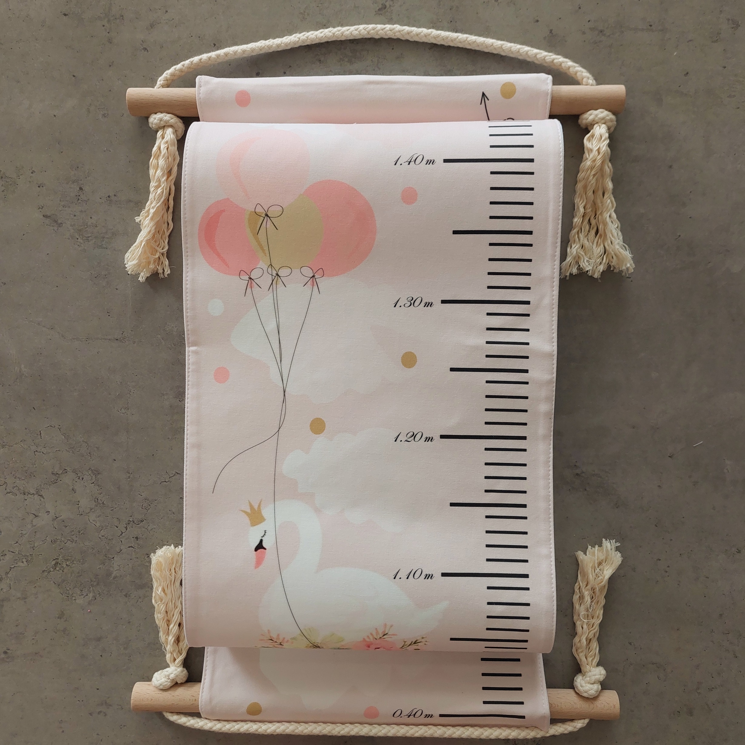 Visinomjer za djecu Handmade rozi