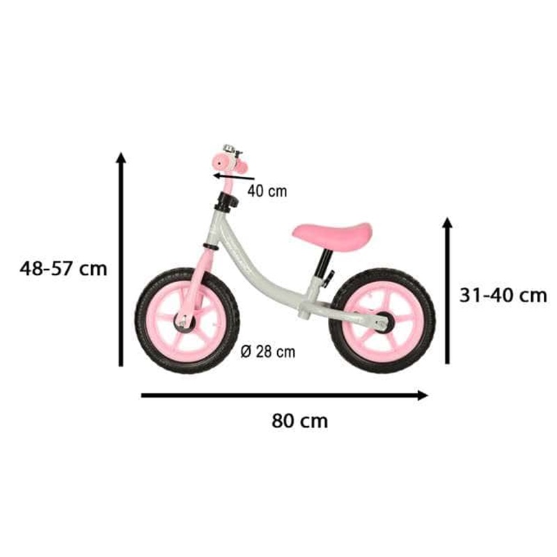 Bicikl trike fix balance bijelo rozi sa veličinama