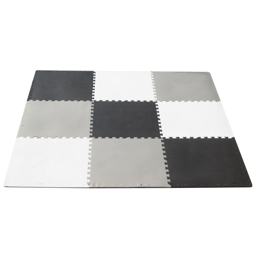 Crno-bijele podne puzzle 180x180 cm podloga za igru