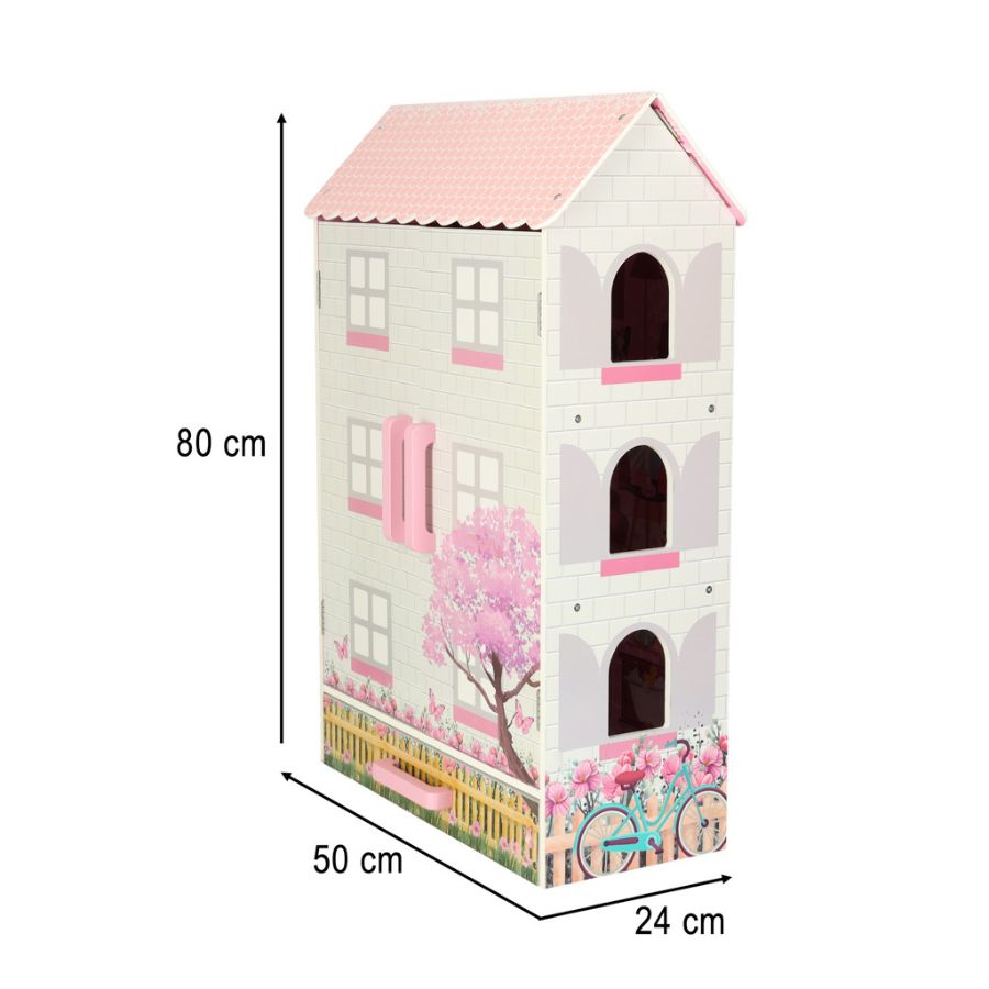 Kućica za lutke Lulilo Papilio pink 80cm, dimenzije