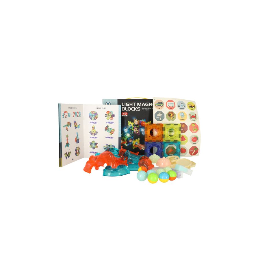 Svjetleće magnetne kocke 49 komada, STEM set