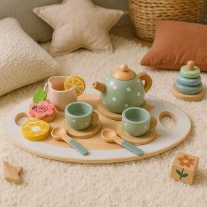 Drveni set za čaj 14 dijelova Ecotoys