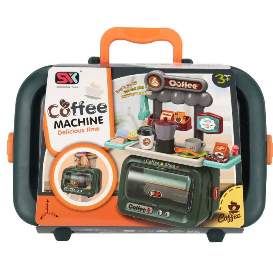 Dječji aparat za kuhanje kave u koferu s priborom