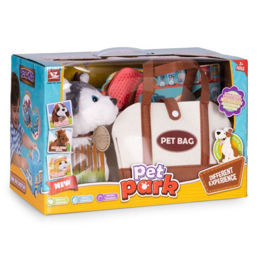 Plišani haski s opremom u kutiji