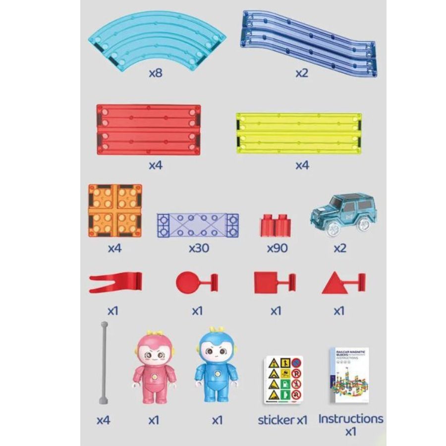 Set magnetni blokovi LED sa 154 komada