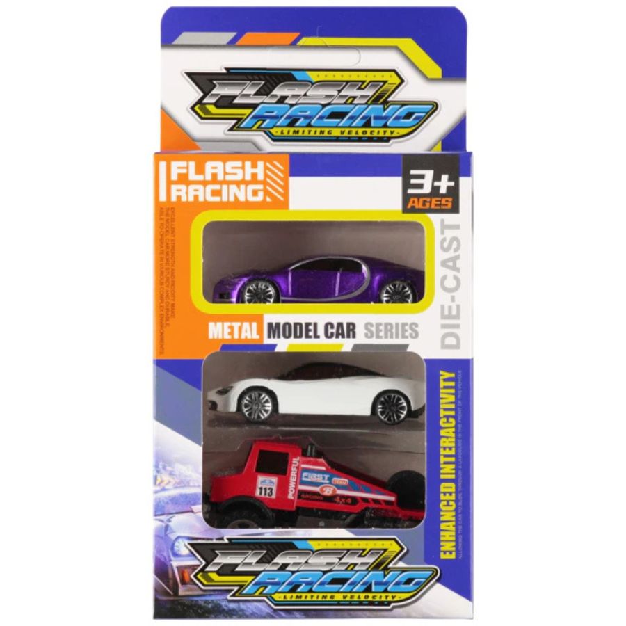 Metalni autići u setu od 3 komada Flash Racing Metalni autići u setu od 3 komada Flash Racing