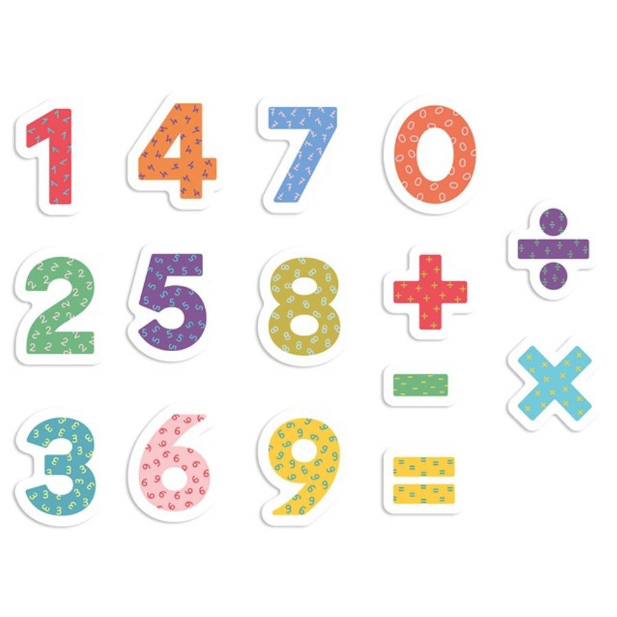 Drveni magnetni brojevi i matematički simboli