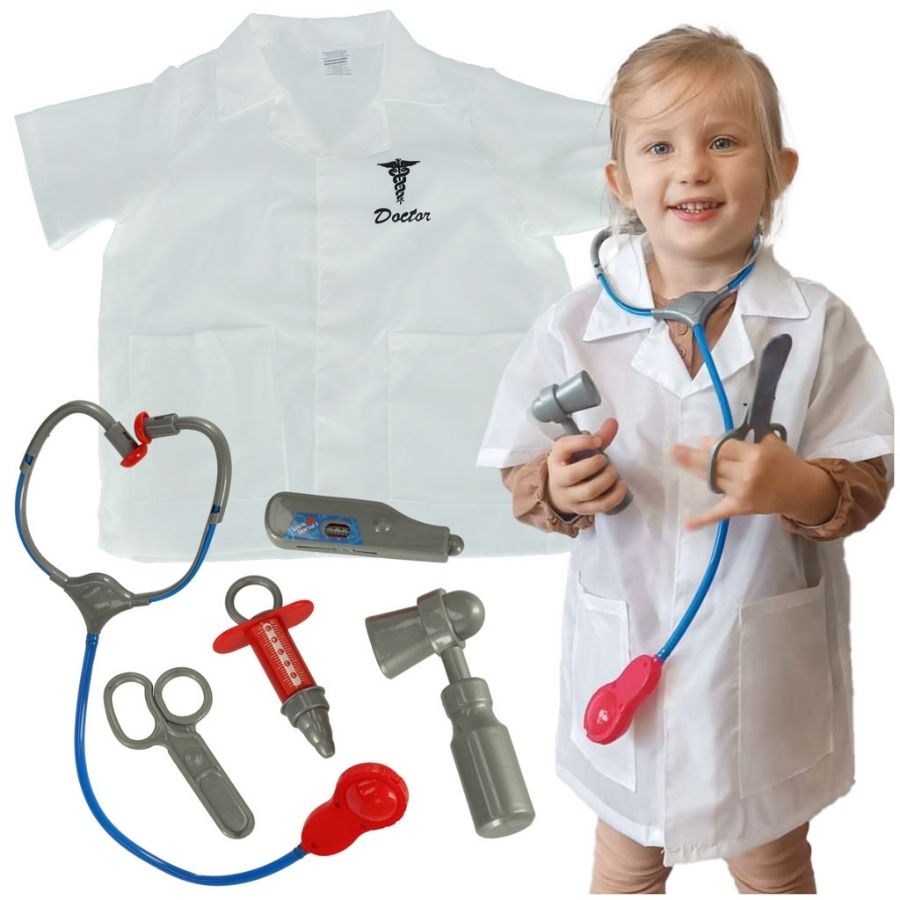 Kostim doktor za maškare s medicinskom opremom za djecu 3 do 8 godina Kostim doktor za maškare s medicinskom opremom za djecu 3 do 8 godina