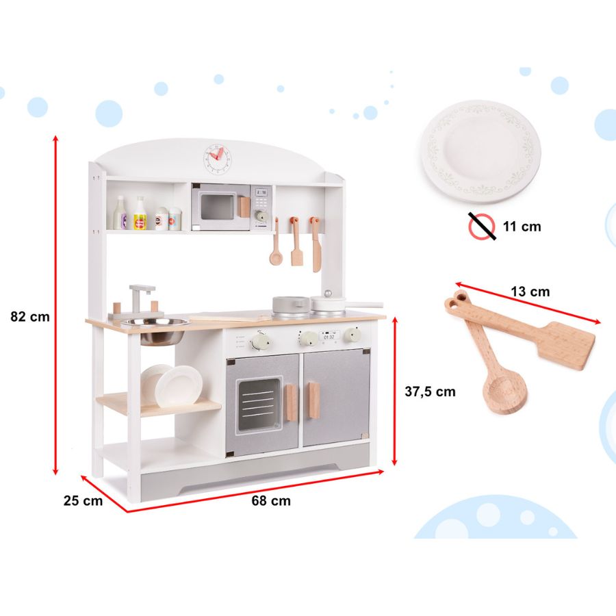 Kuhinja za djecu s 82 dodatka dimenzije