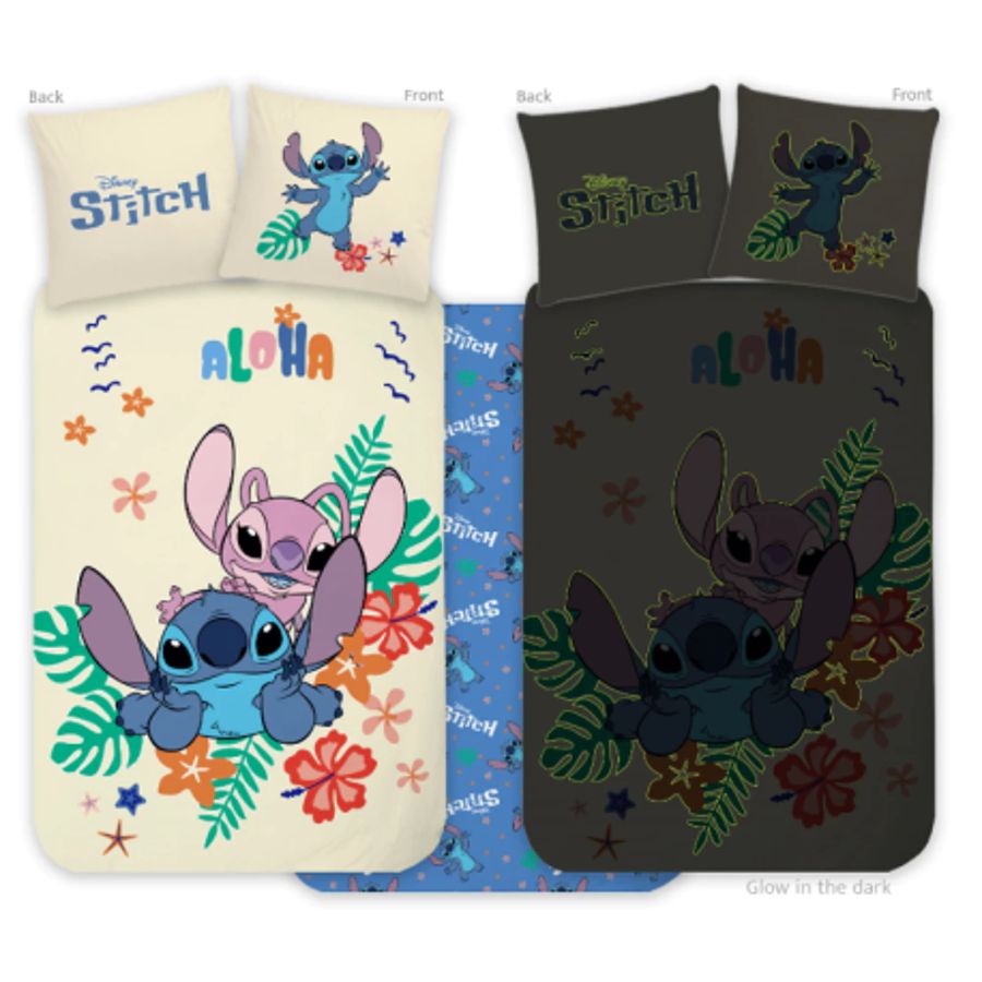 Dječja posteljina koja svijetli Lilo i Stitch Dječja posteljina koja svijetli u mraku Lilo i Stitch