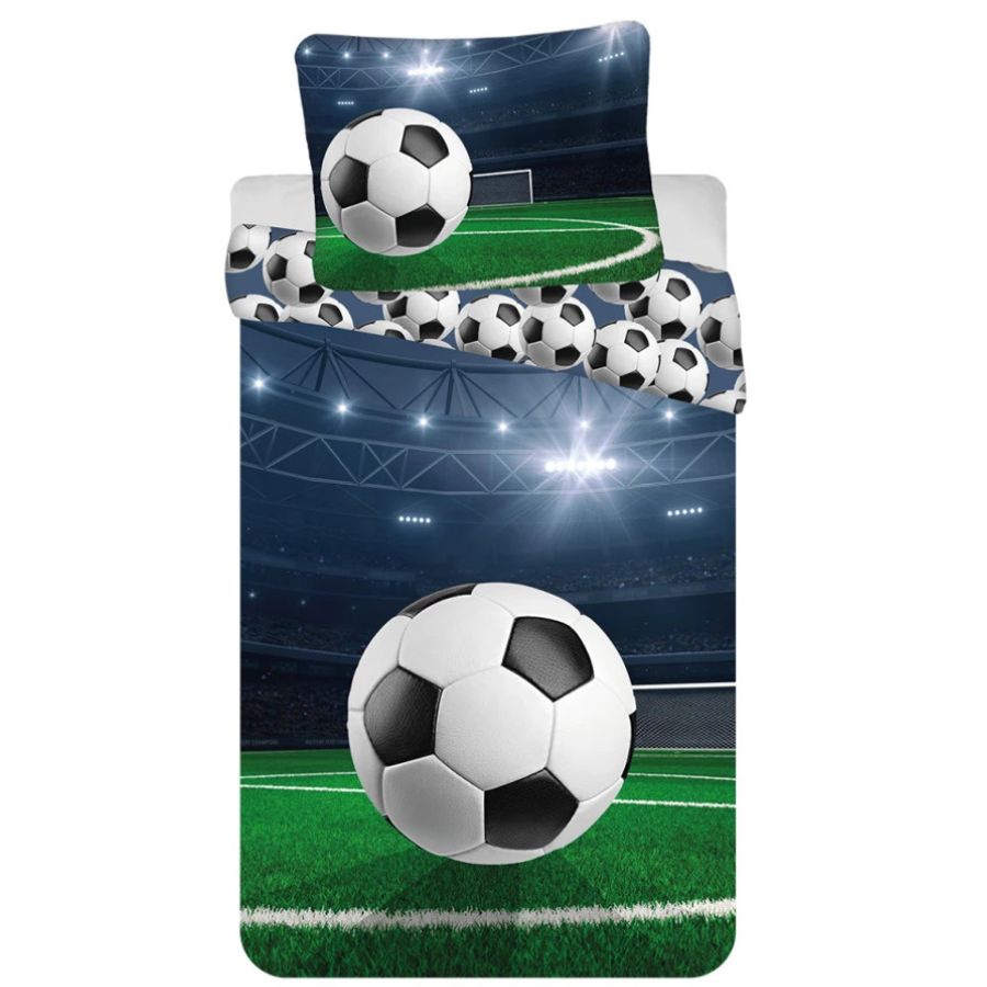 Posteljina za djecu motiv stadiona i nogometne lopte