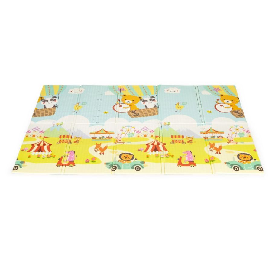 Dvostrana podloga za igru za bebe s motivima cirkusa i abecedom