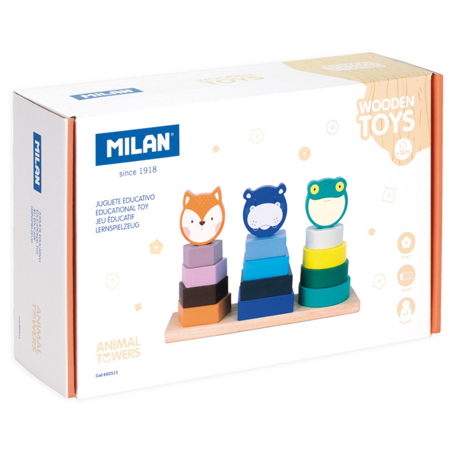 Drvena slagalica Milan Animal Towers Drvena slagalica Milan Animal Towers