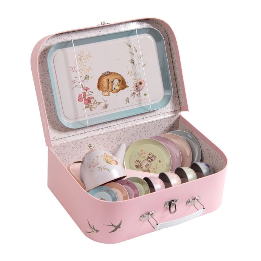 Metalni set za čaj Les Rosalies u koferu Moulin Roty Metalni set za čaj Les Rosalies u koferu Moulin Roty